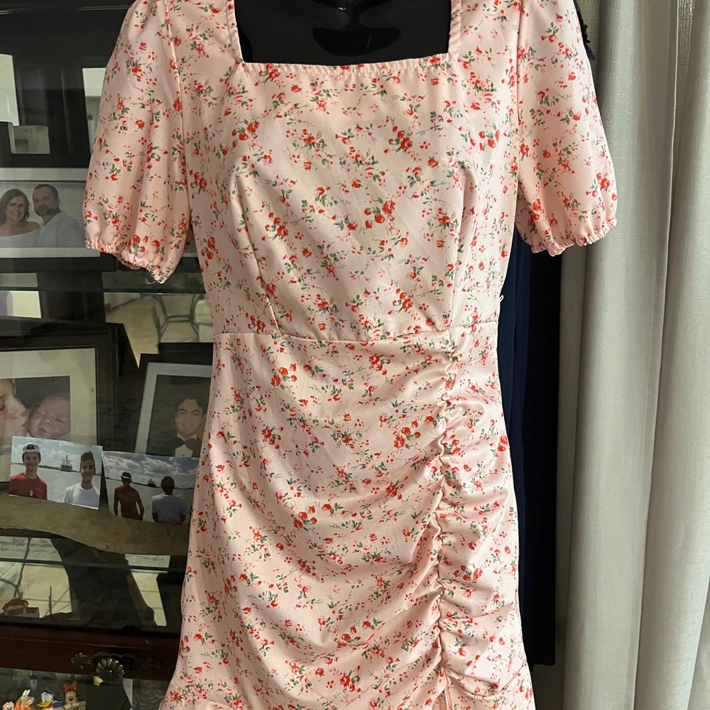 NWOT SHEIN Floral Pink Dress